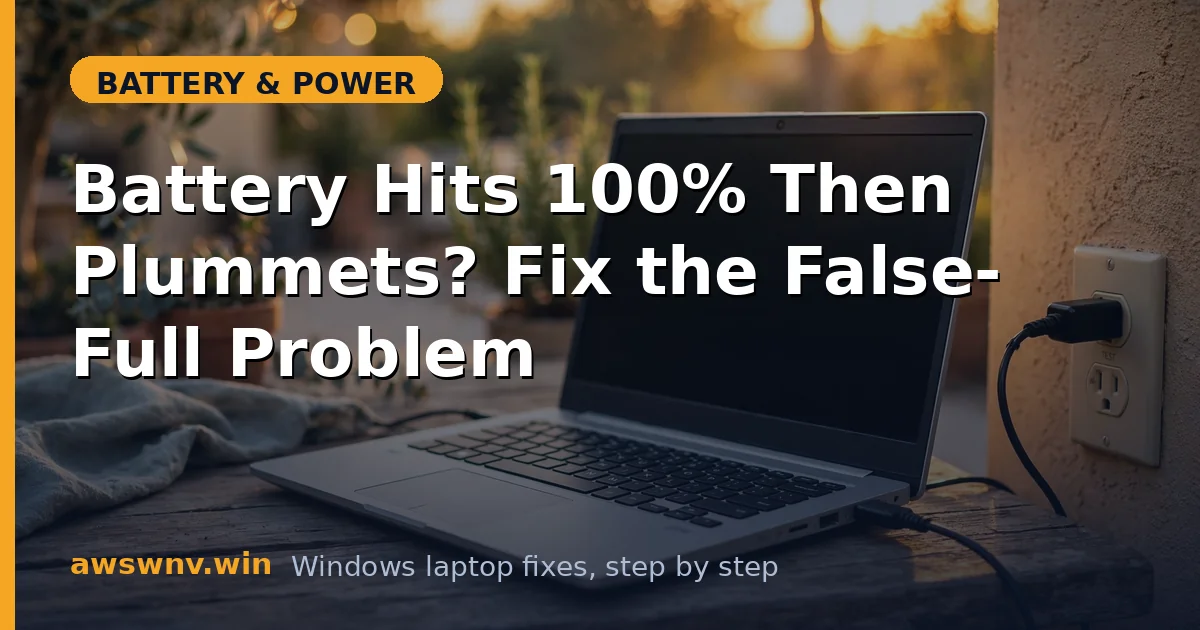 Battery Hits 100% Then Plummets? Fix the False-Full Problem
