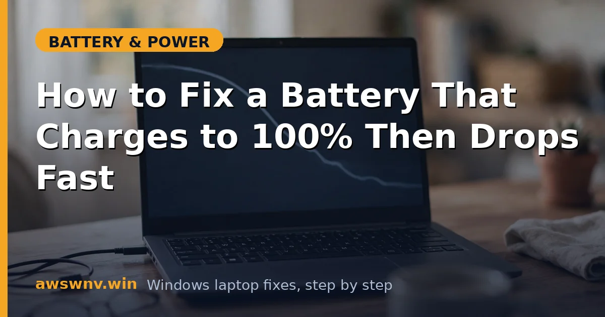 How to Fix a Battery That Charges to 100% Then Drops Fast