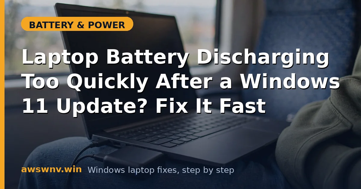 Laptop Battery Discharging Too Quickly After a Windows 11 Update? Fix It Fast
