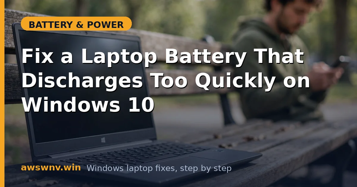 Fix a Laptop Battery That Discharges Too Quickly on Windows 10