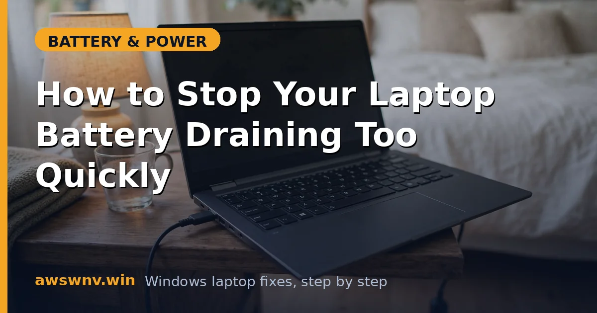 How to Stop Your Laptop Battery Draining Too Quickly