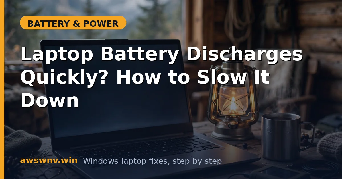 Laptop Battery Discharges Quickly? How to Slow It Down