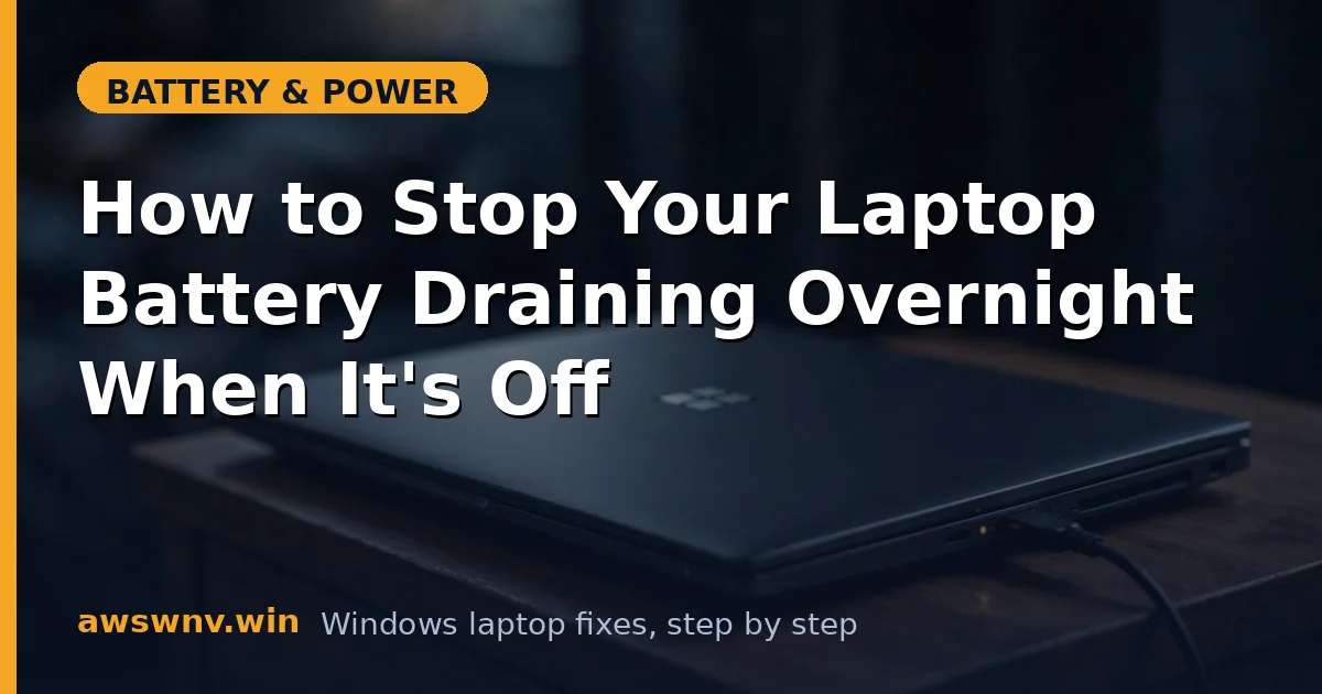How to Stop Your Laptop Battery Draining Overnight When It's Off