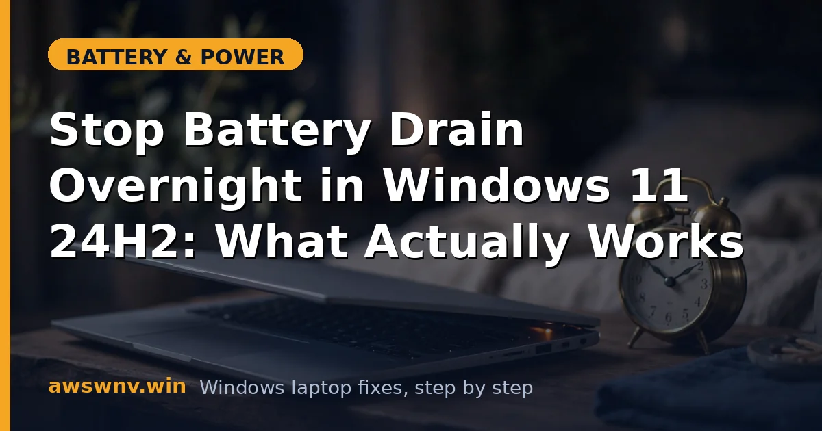 Stop Battery Drain Overnight in Windows 11 24H2: What Actually Works