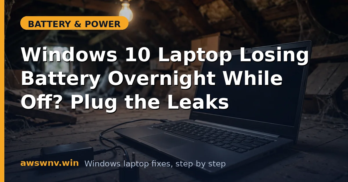 Windows 10 Laptop Losing Battery Overnight While Off? Plug the Leaks