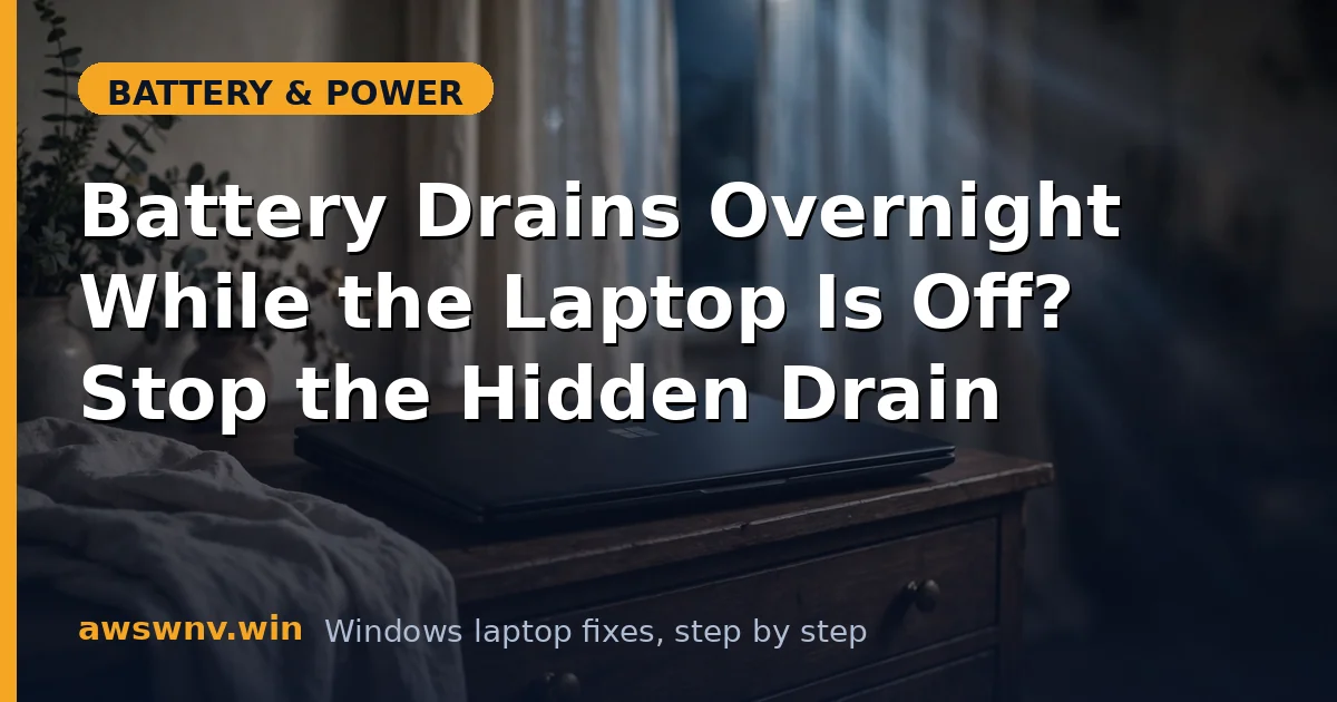 Battery Drains Overnight While the Laptop Is Off? Stop the Hidden Drain