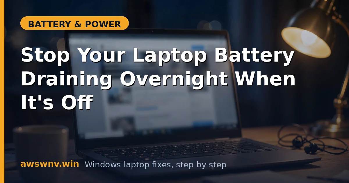 Stop Your Laptop Battery Draining Overnight When It's Off