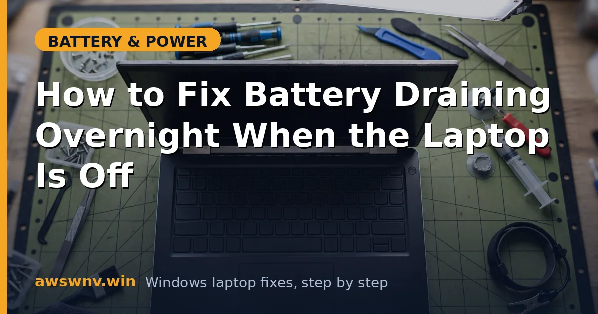 How to Fix Battery Draining Overnight When the Laptop Is Off