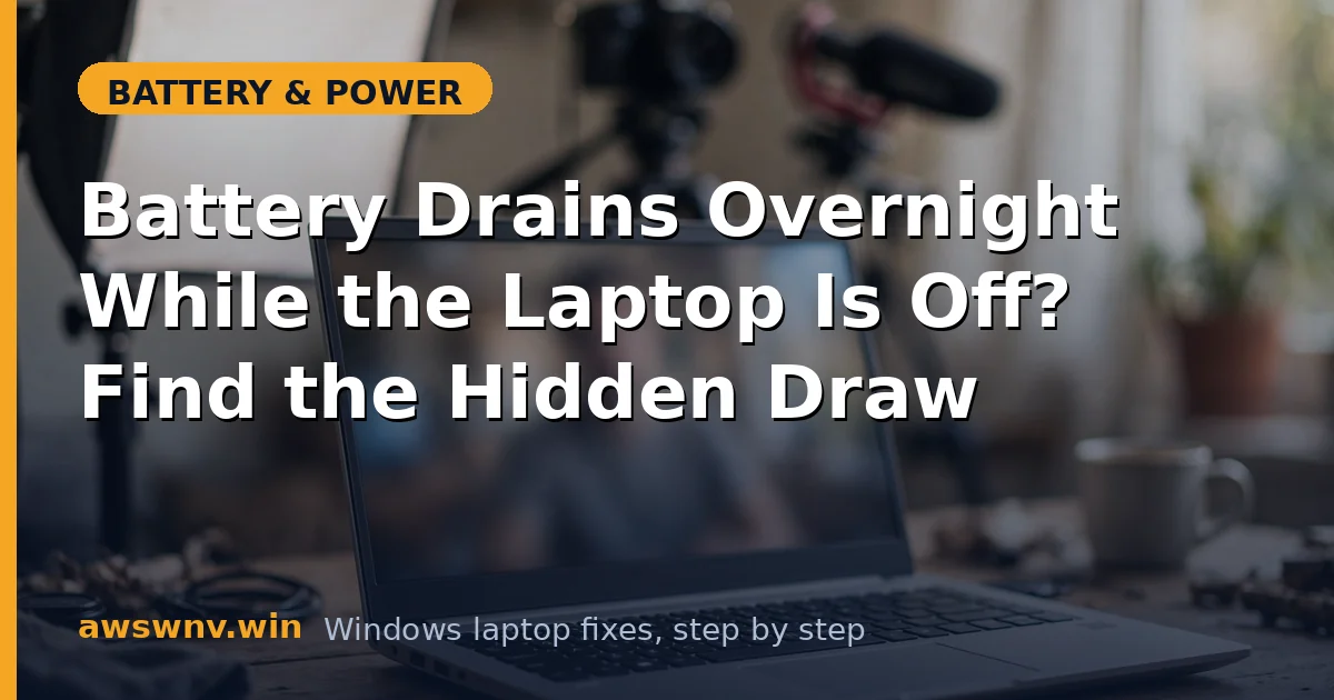 Battery Drains Overnight While the Laptop Is Off? Find the Hidden Draw