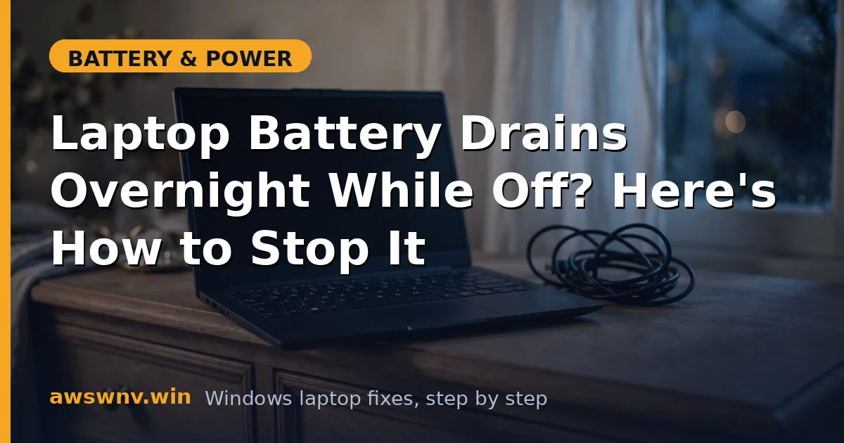 Laptop Battery Drains Overnight While Off? Here's How to Stop It