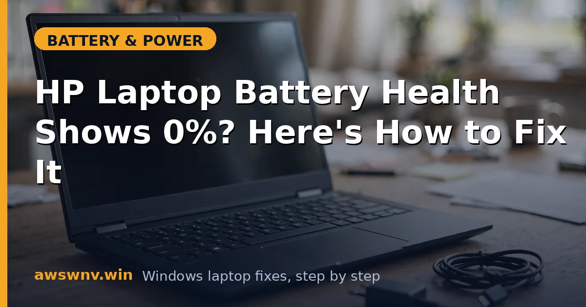 HP Laptop Battery Health Shows 0%? Here's How to Fix It