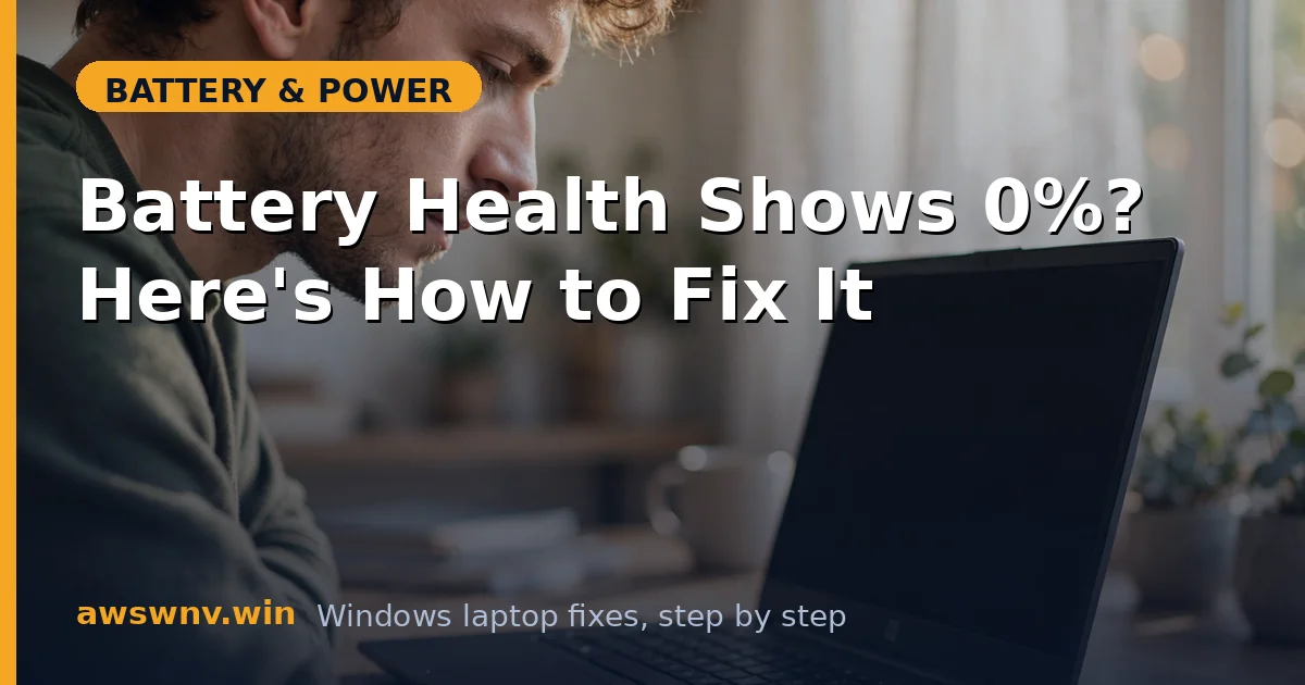 Battery Health Shows 0%? Here's How to Fix It