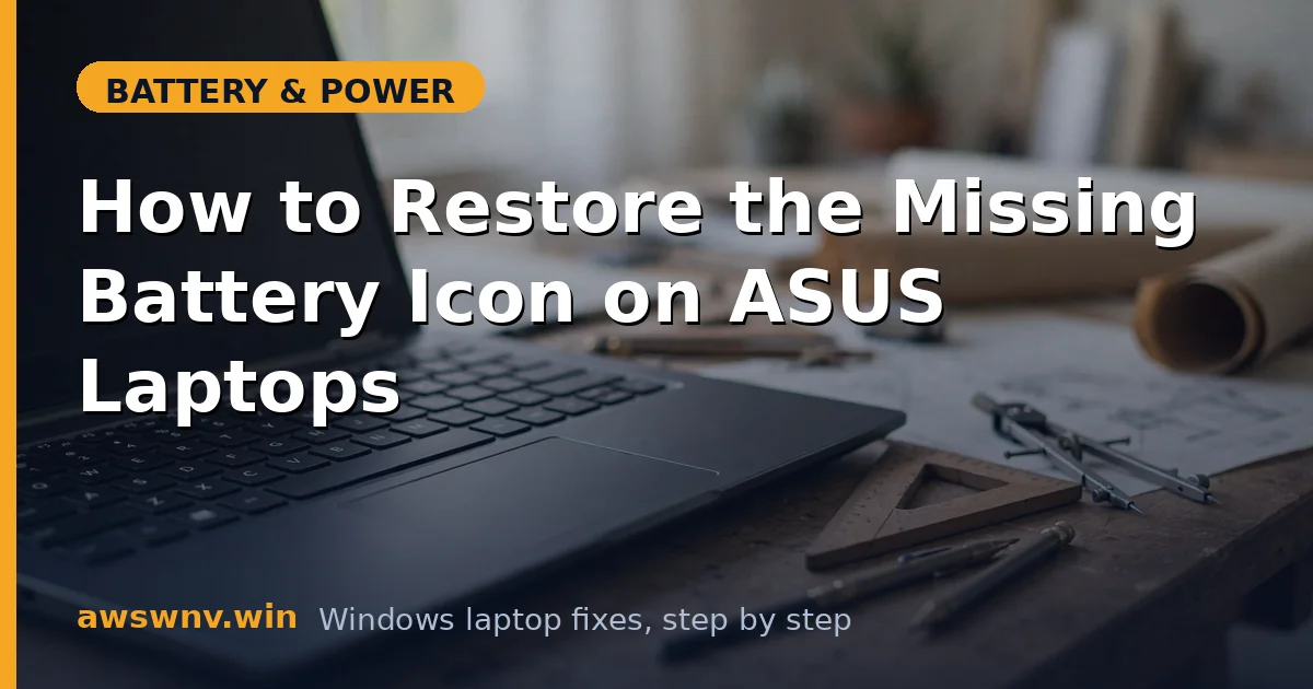 How to Restore the Missing Battery Icon on ASUS Laptops