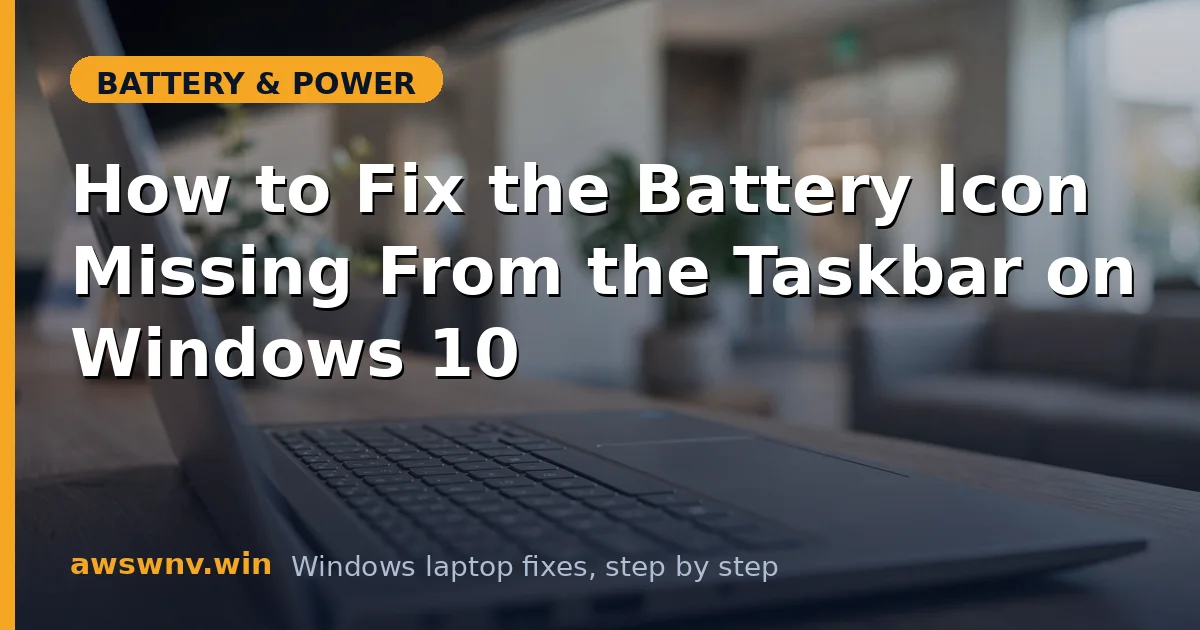 How to Fix the Battery Icon Missing From the Taskbar on Windows 10