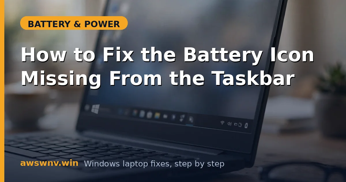 How to Fix the Battery Icon Missing From the Taskbar