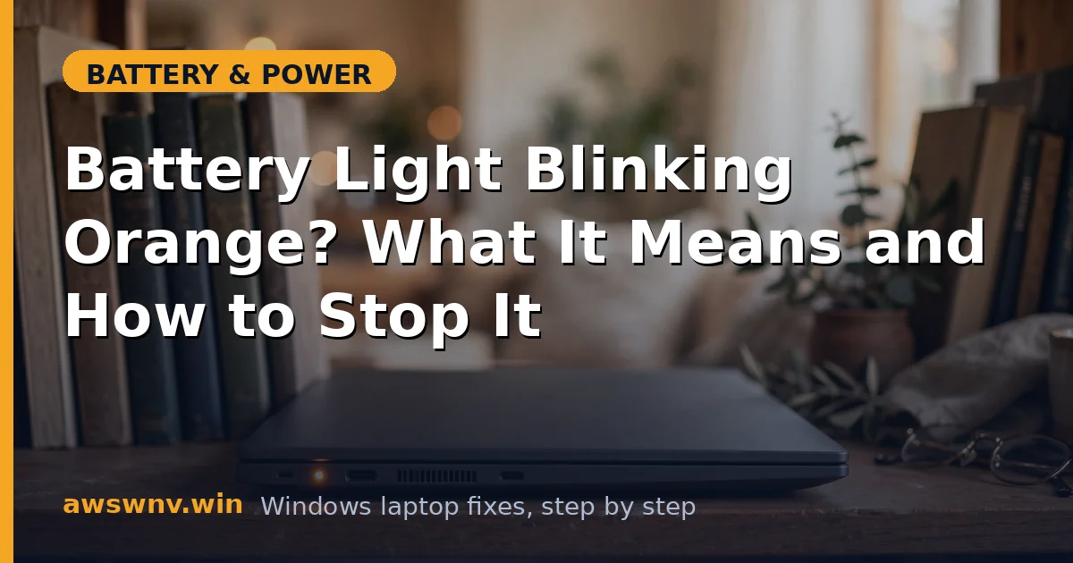 Battery Light Blinking Orange? What It Means and How to Stop It