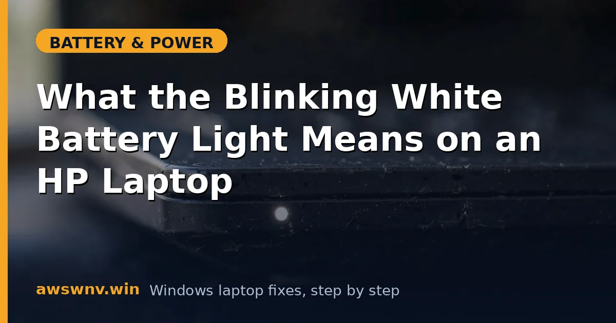 What the Blinking White Battery Light Means on an HP Laptop