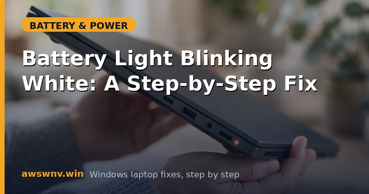 Battery Light Blinking White: A Step-by-Step Fix