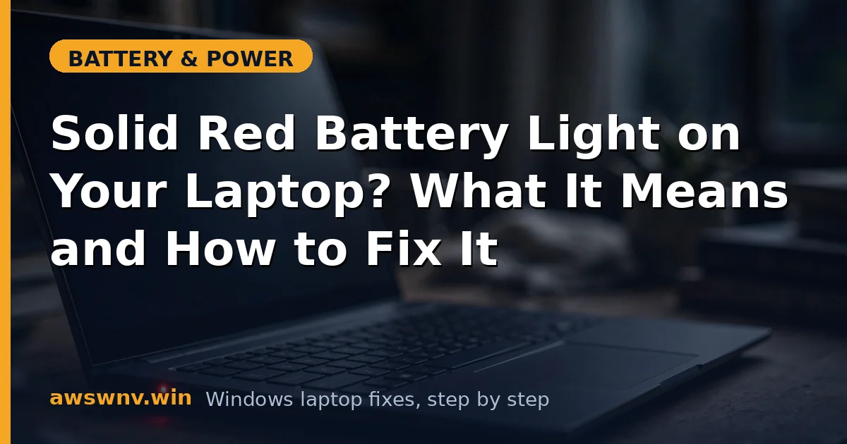 Solid Red Battery Light on Your Laptop? What It Means and How to Fix It
