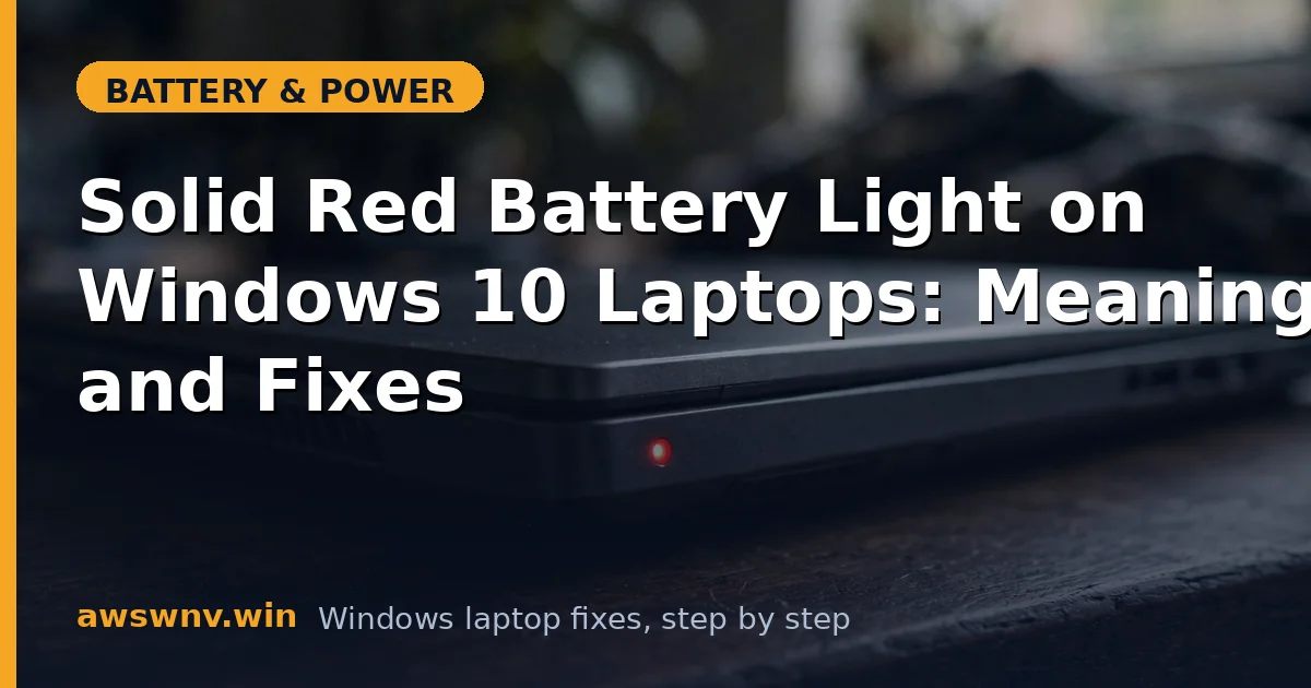 Solid Red Battery Light on Windows 10 Laptops: Meaning and Fixes