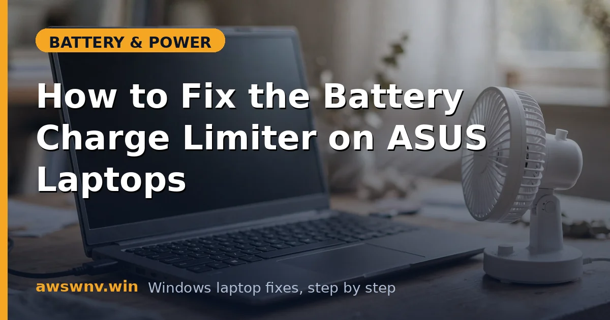 How to Fix the Battery Charge Limiter on ASUS Laptops