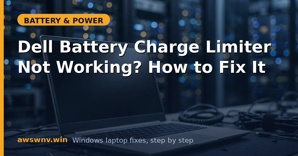 Dell Battery Charge Limiter Not Working? How to Fix It