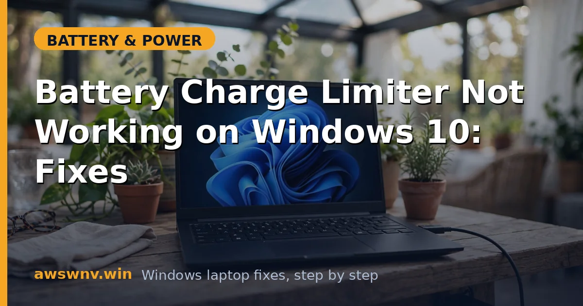 Battery Charge Limiter Not Working on Windows 10: Fixes