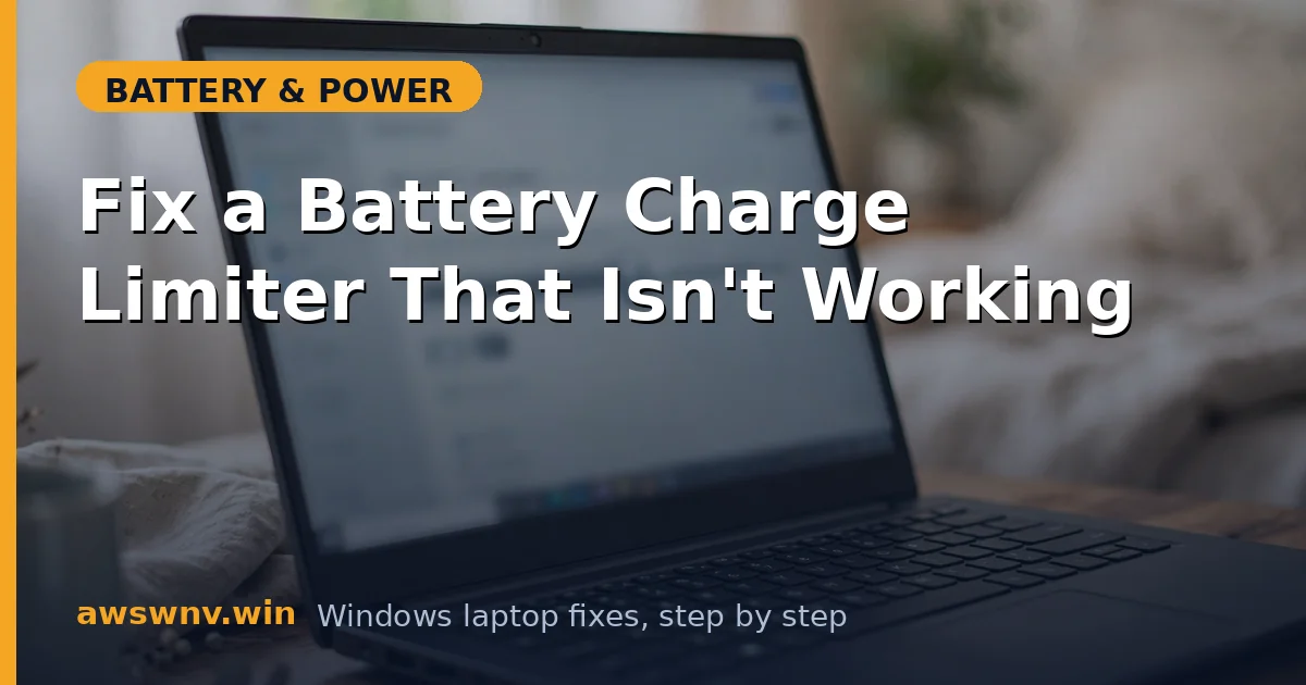 Fix a Battery Charge Limiter That Isn't Working