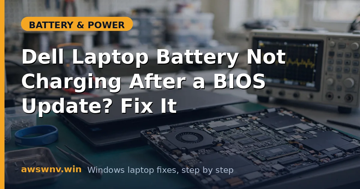 Dell Laptop Battery Not Charging After a BIOS Update? Fix It