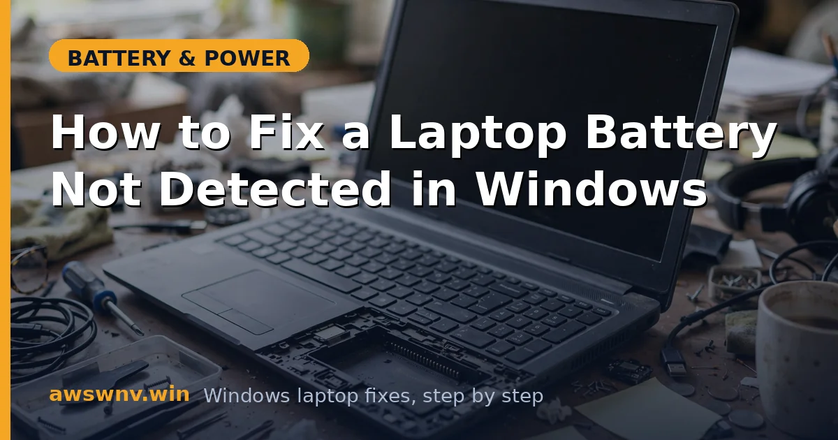 How to Fix a Laptop Battery Not Detected in Windows