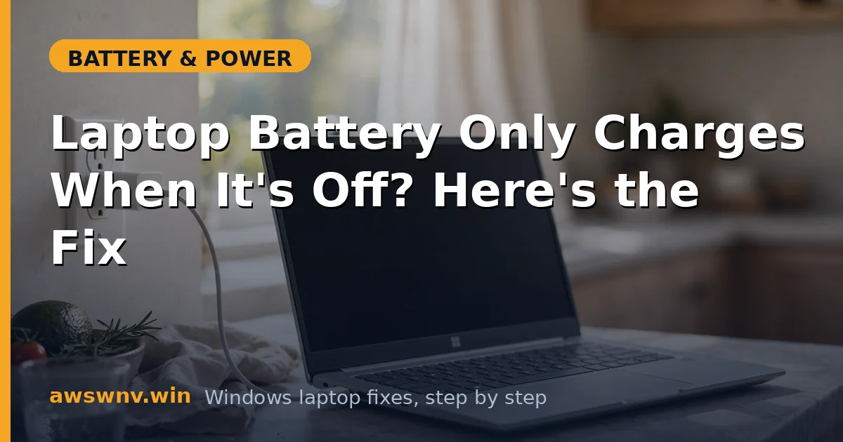 Laptop Battery Only Charges When It's Off? Here's the Fix