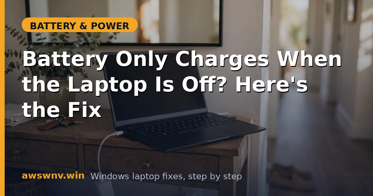 Battery Only Charges When the Laptop Is Off? Here's the Fix