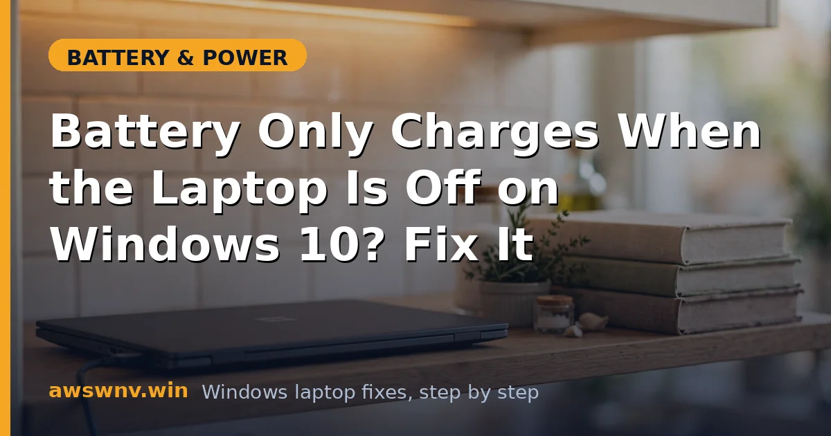 Battery Only Charges When the Laptop Is Off on Windows 10? Fix It