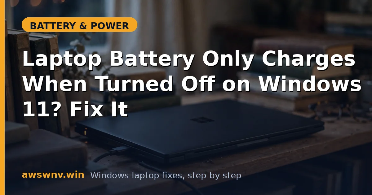 Laptop Battery Only Charges When Turned Off on Windows 11? Fix It