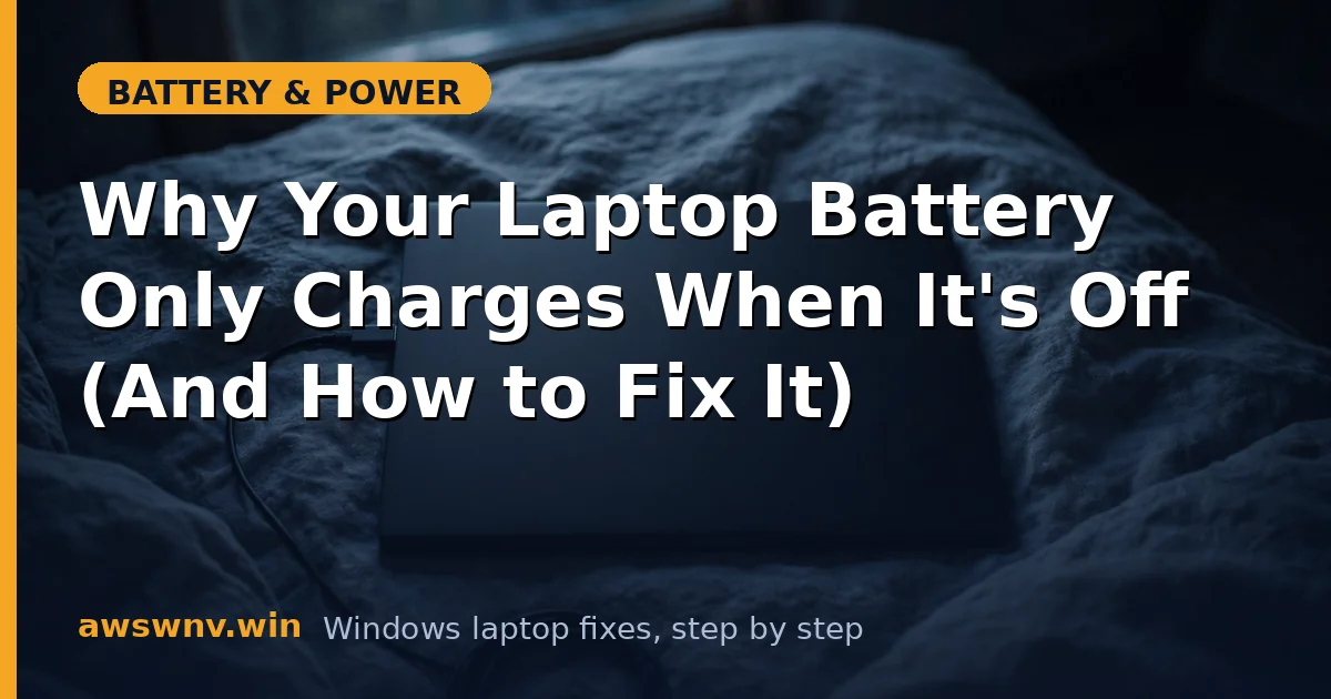 Why Your Laptop Battery Only Charges When It's Off (And How to Fix It)
