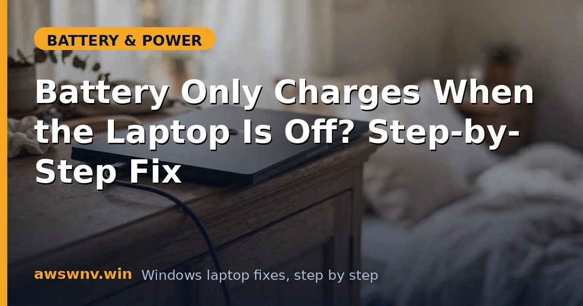 Battery Only Charges When the Laptop Is Off? Step-by-Step Fix
