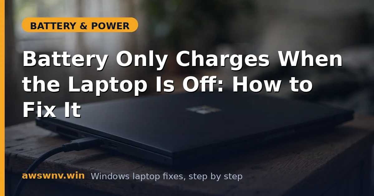 Battery Only Charges When the Laptop Is Off: How to Fix It