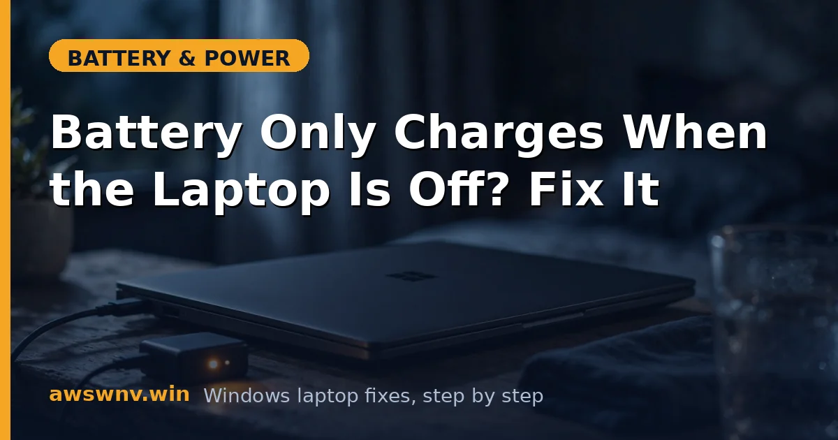 Battery Only Charges When the Laptop Is Off? Fix It