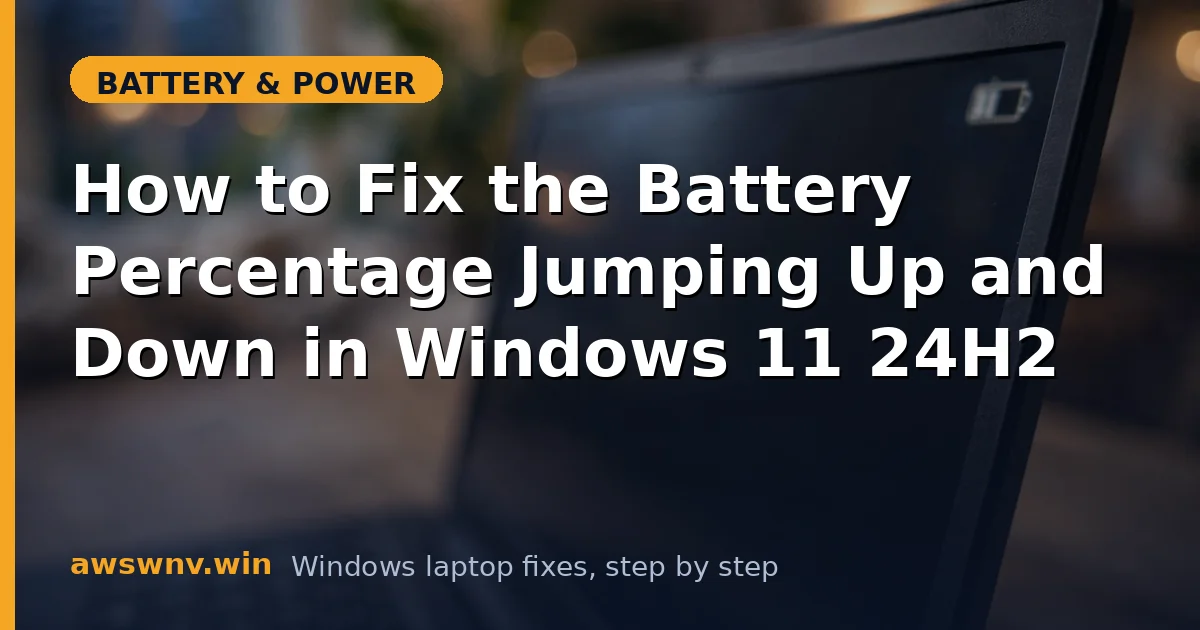 How to Fix the Battery Percentage Jumping Up and Down in Windows 11 24H2