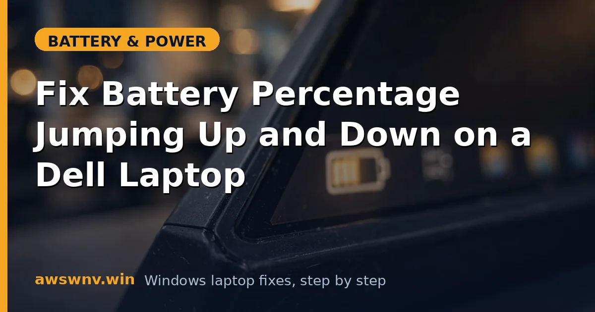 Fix Battery Percentage Jumping Up and Down on a Dell Laptop