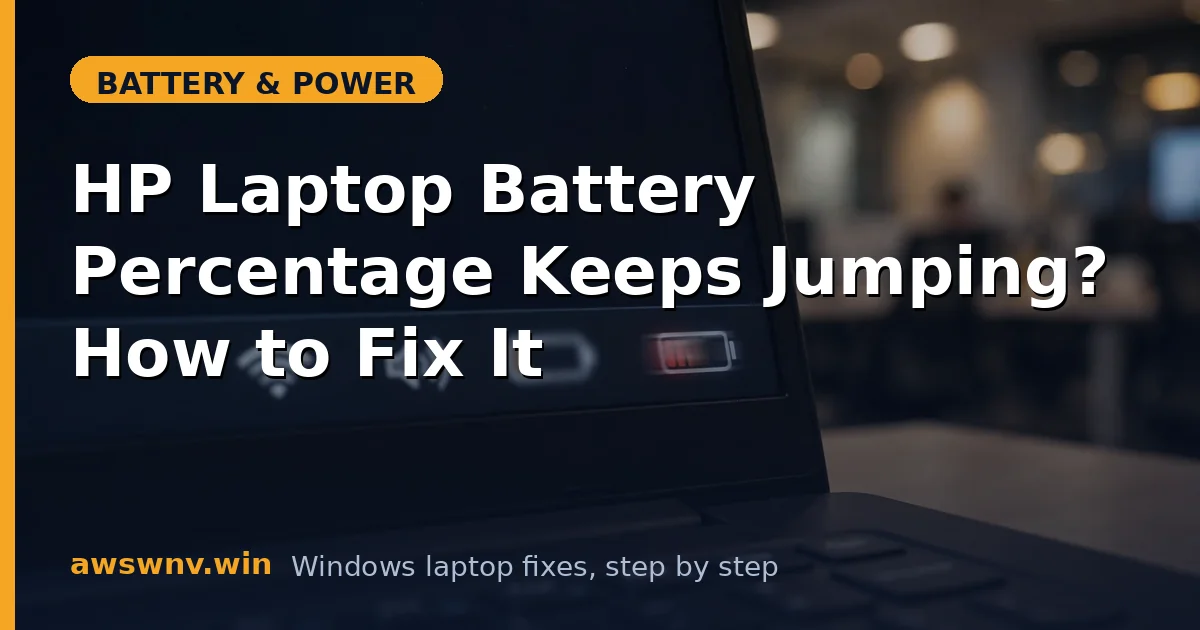 HP Laptop Battery Percentage Keeps Jumping? How to Fix It
