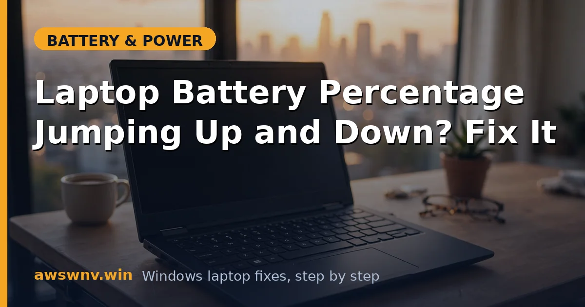 Laptop Battery Percentage Jumping Up and Down? Fix It
