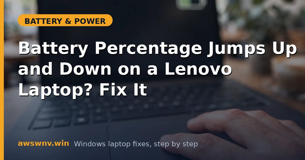 Battery Percentage Jumps Up and Down on a Lenovo Laptop? Fix It