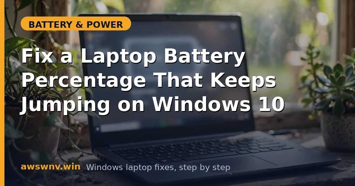 Fix a Laptop Battery Percentage That Keeps Jumping on Windows 10