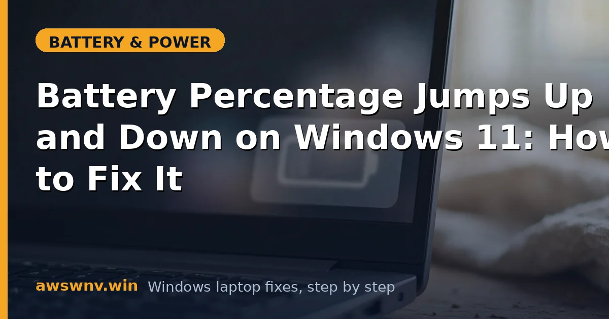 Battery Percentage Jumps Up and Down on Windows 11: How to Fix It