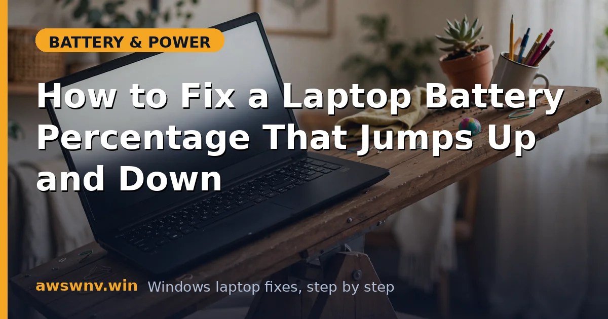 How to Fix a Laptop Battery Percentage That Jumps Up and Down