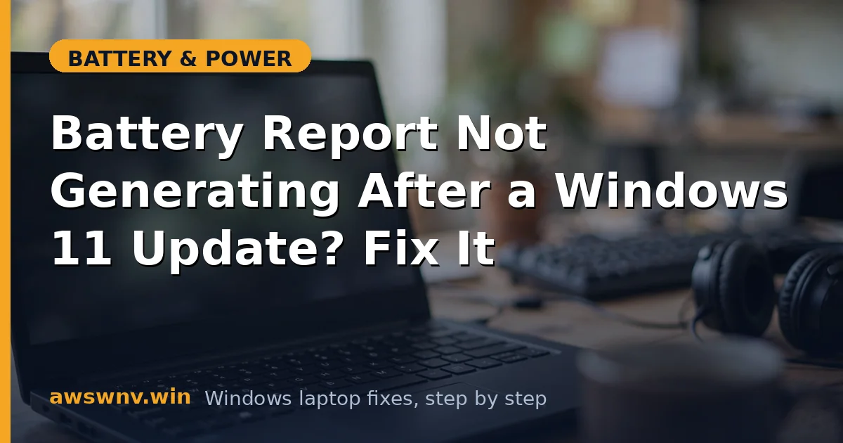 Battery Report Not Generating After a Windows 11 Update? Fix It