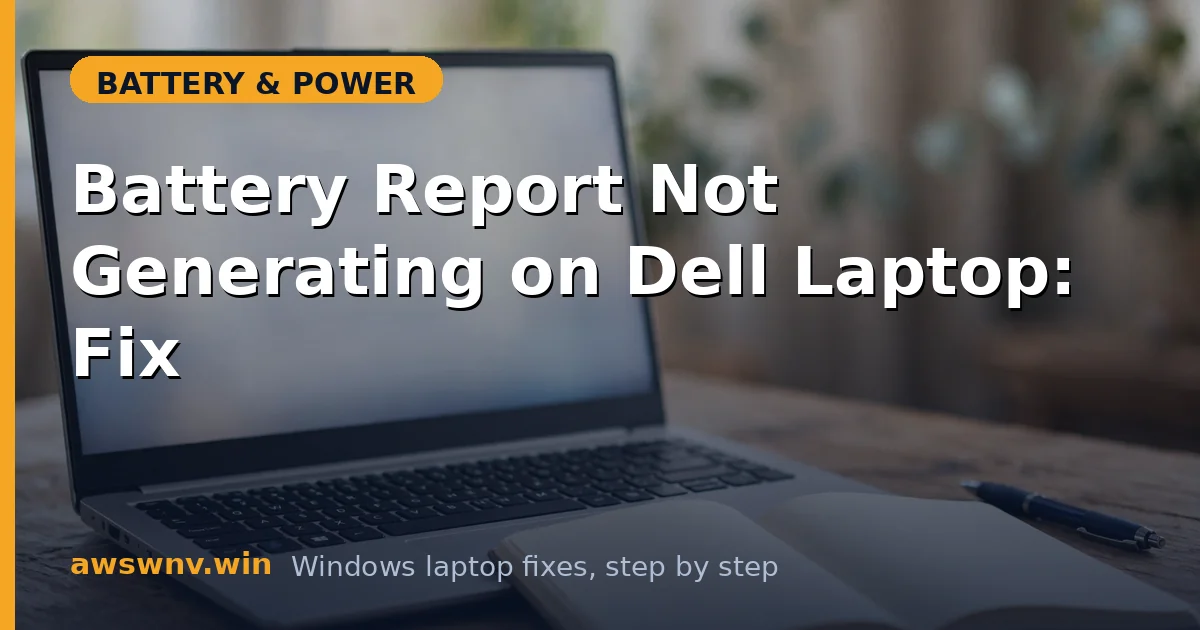 Battery Report Not Generating on Dell Laptop: Fix