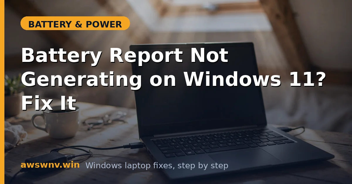 Battery Report Not Generating on Windows 11? Fix It