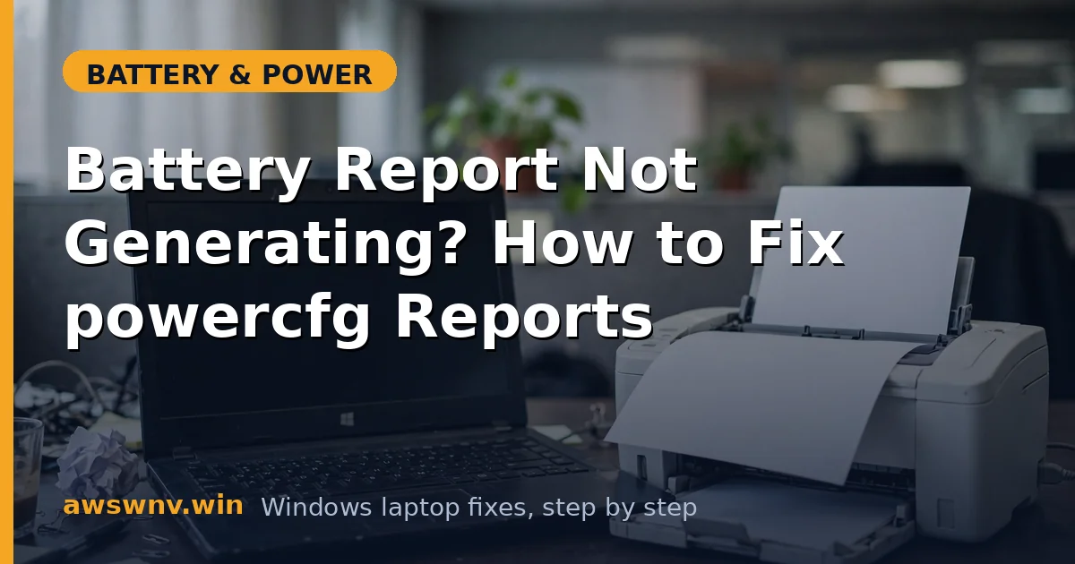 Battery Report Not Generating? How to Fix powercfg Reports